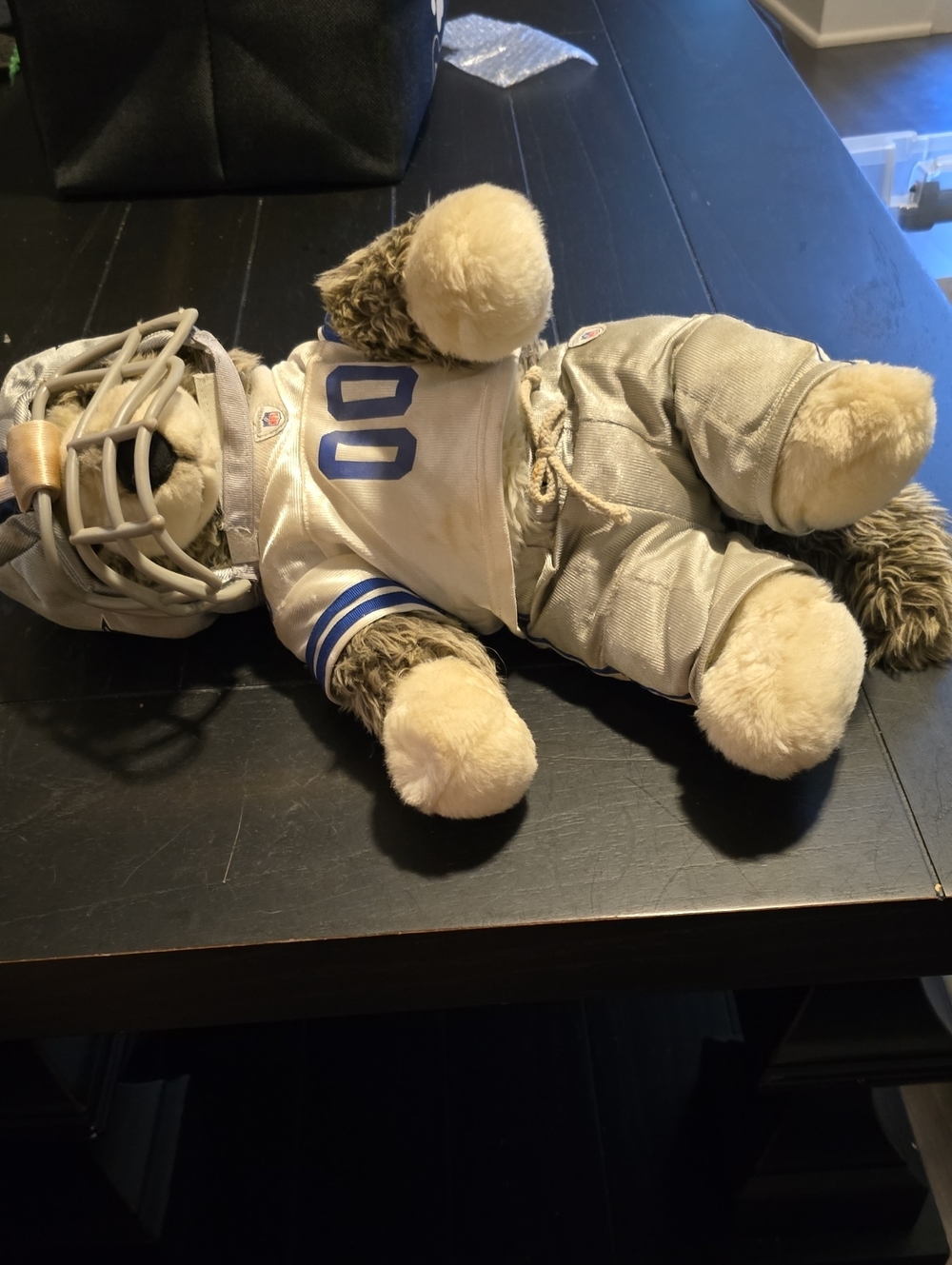 Build-A-Bear Football Player Wolf In Dallas Cowboys Uniform